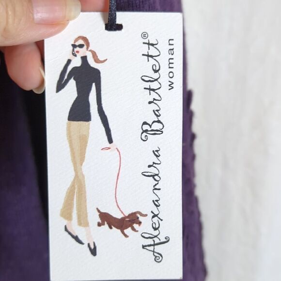 Alexandra Bartlett Turtleneck Sweater Size 1X Purple - Picture 5 of 7